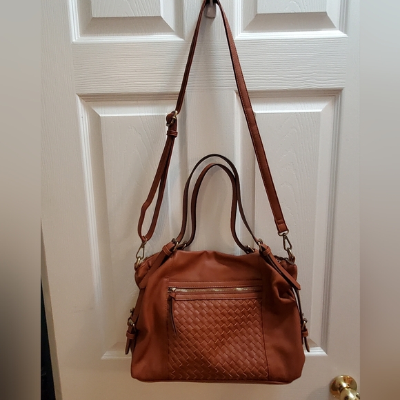 Malibu Skye Satchel with crossbody strap in caramel - Picture 9 of 13